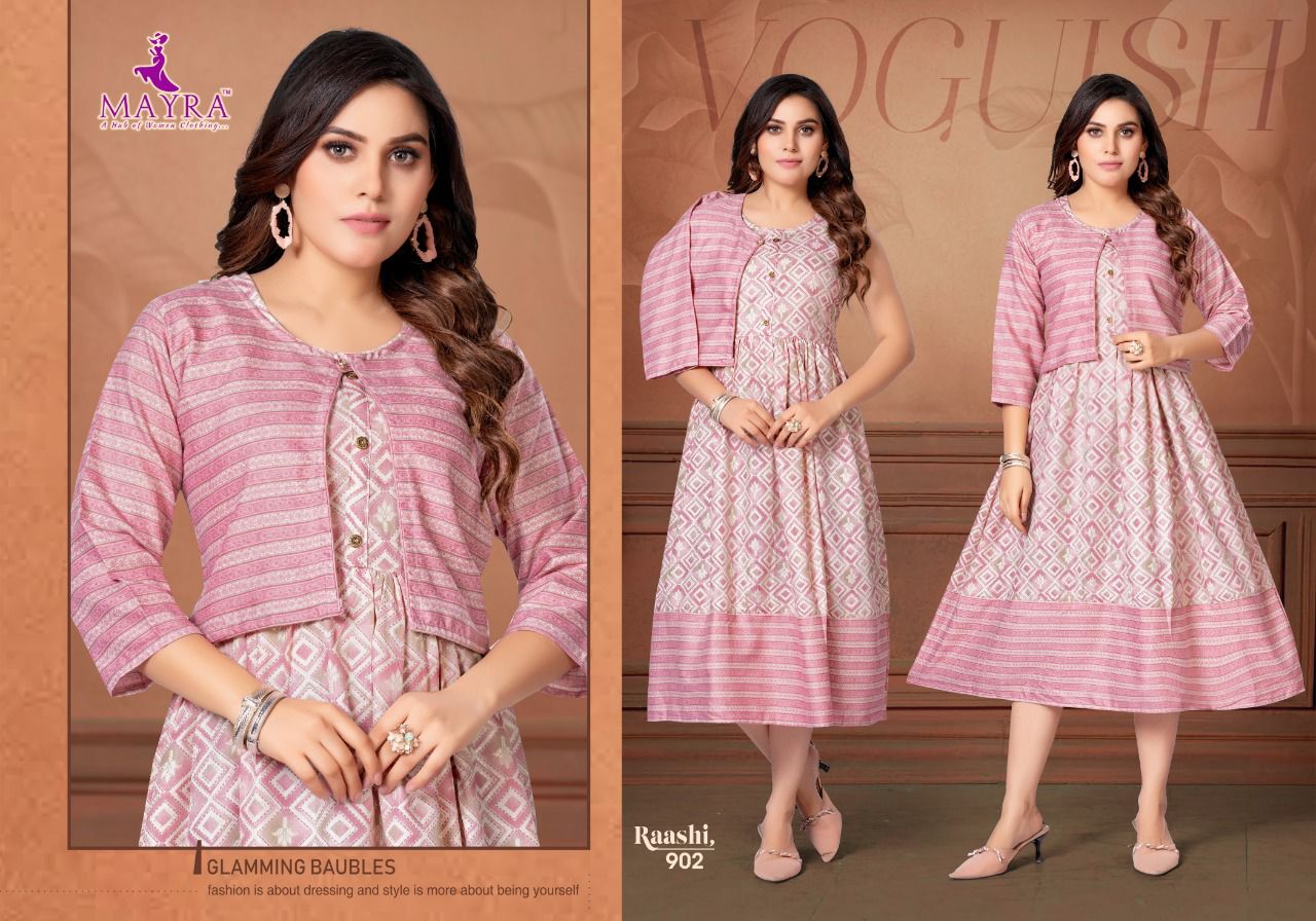 MAYRA  RAASHI Fancy Daily Wear Rayon Printed Designer Kurtis Collection